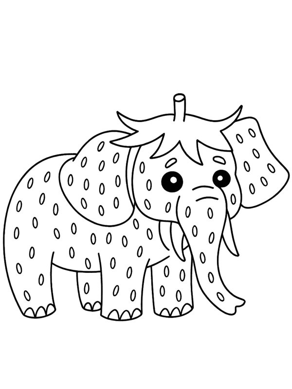 Strawberry Elephant Målarbild Strawberry Elephant Målarbild