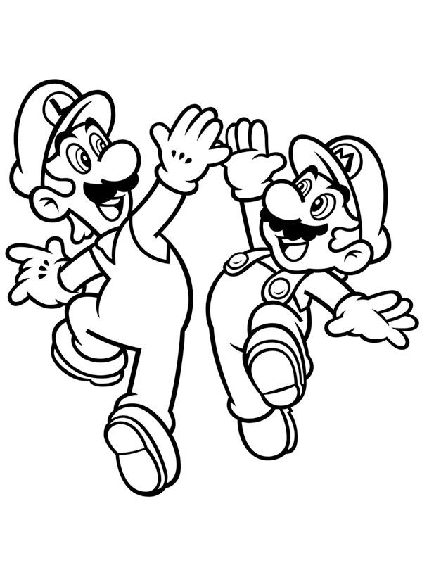 Super Mario och Luigi Målarbild