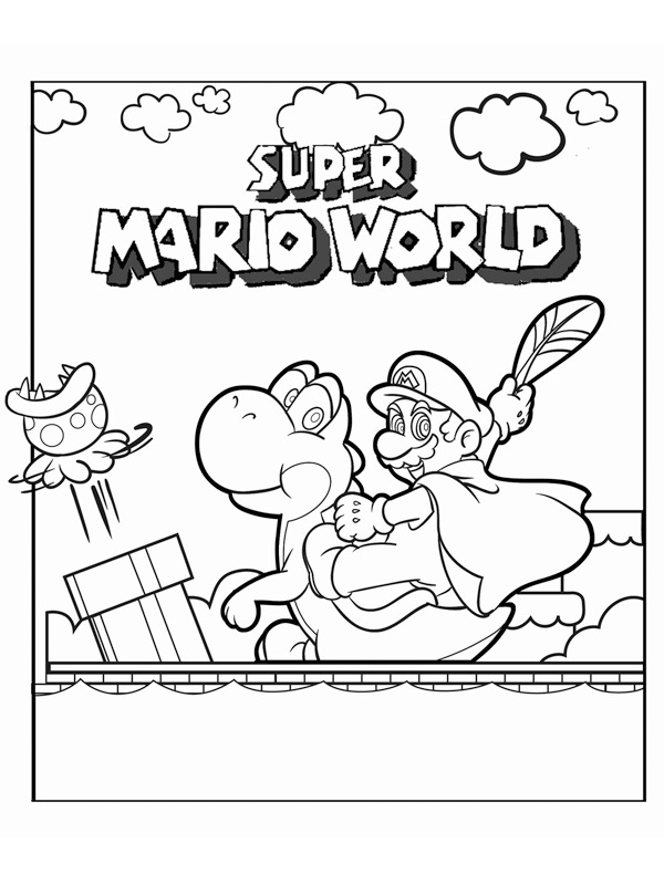 Super Mario World Målarbild