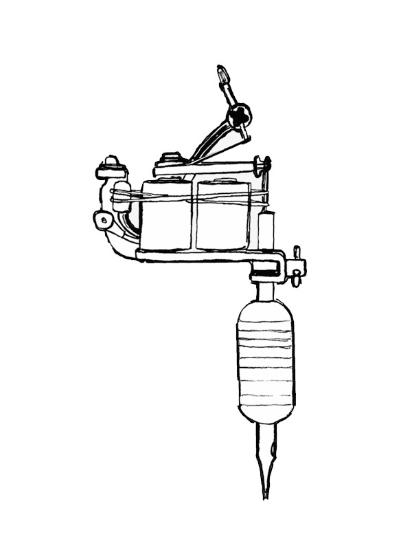 Tatueringsmaskin Målarbild Tatueringsmaskin Målarbild