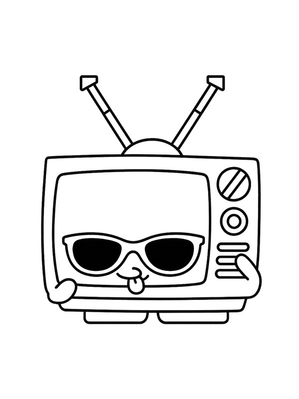 Teenie TV Shopkins Målarbild Teenie TV Shopkins Målarbild