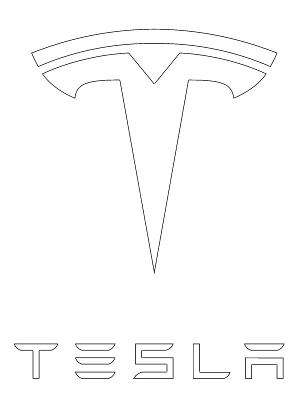 Tesla logga Målarbild