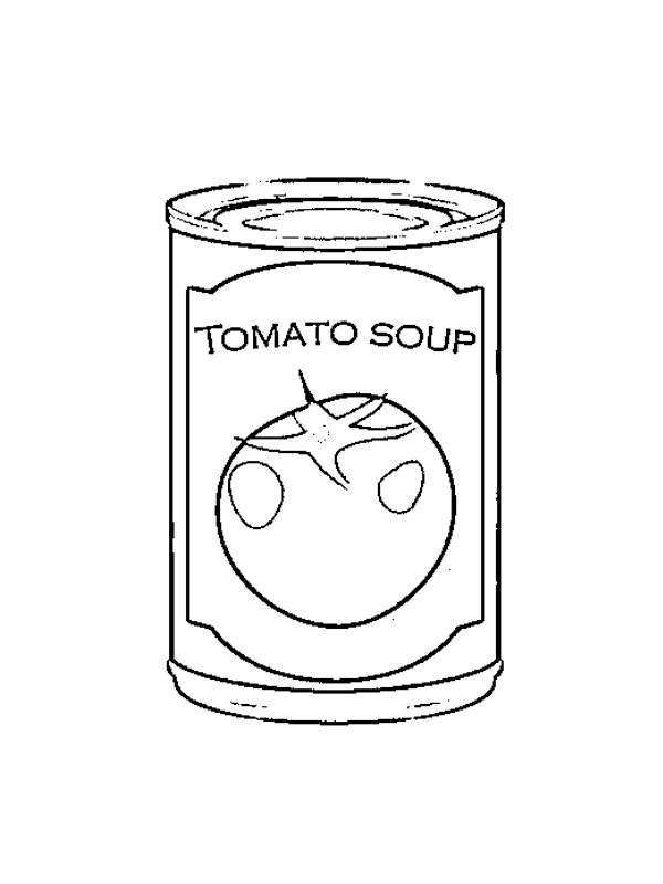 Tomatsoppa i en burk Målarbild Tomatsoppa i en burk Målarbild