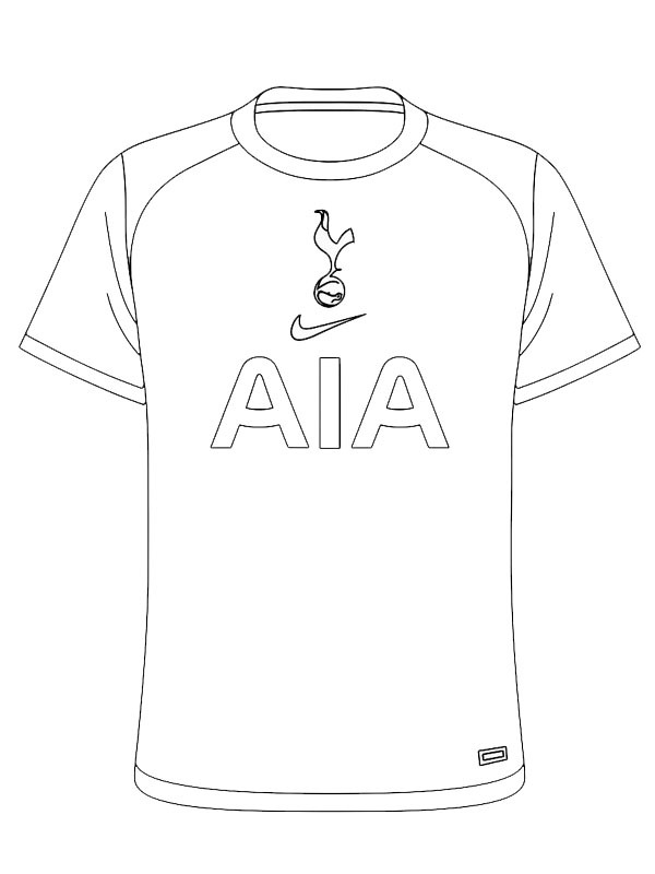 Tottenham Hotspur fotbollströja Målarbild Tottenham Hotspur fotbollströja Målarbild