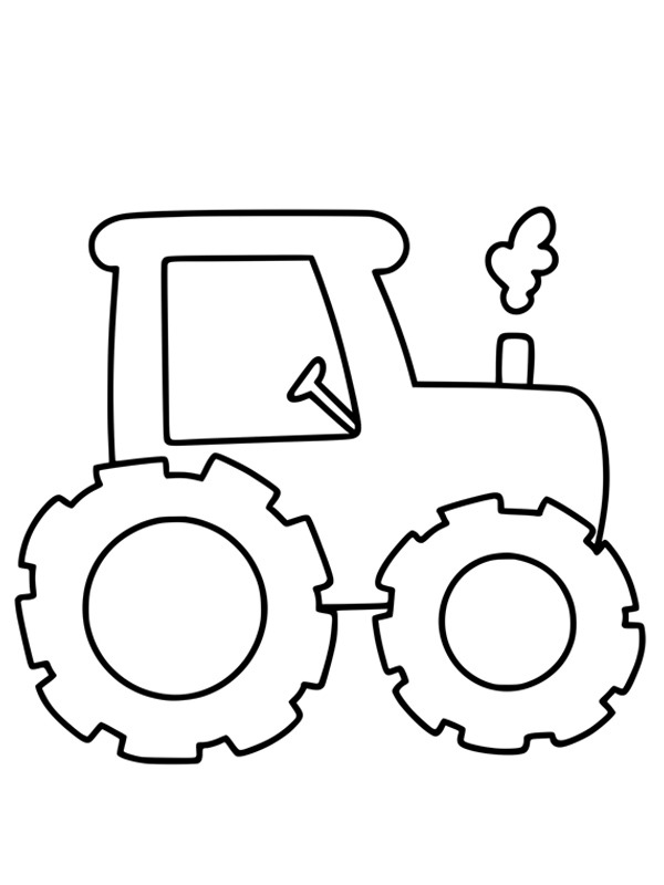 Enkel traktor Målarbild