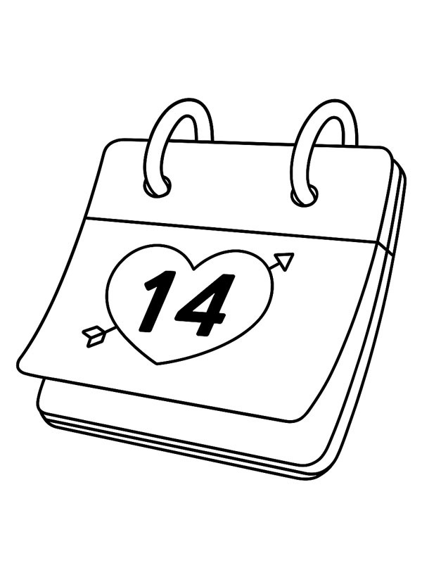 Alla hj&auml;rtans dag-kalender Målarbild