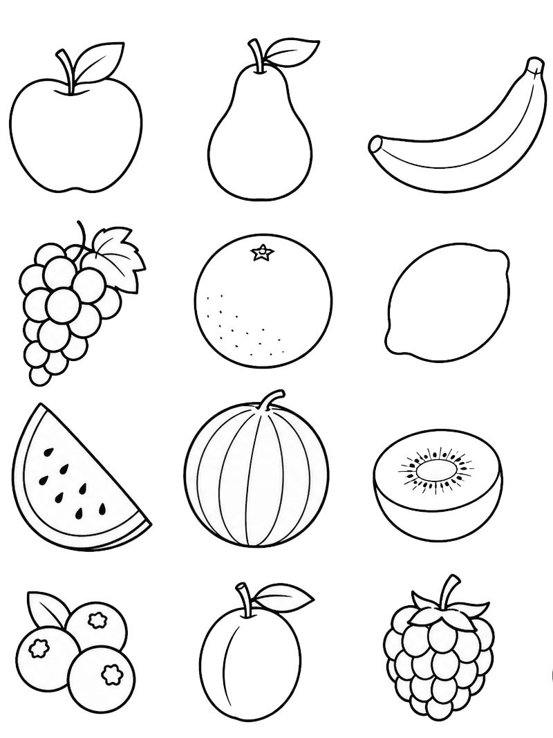 Olika sorters frukt Målarbild