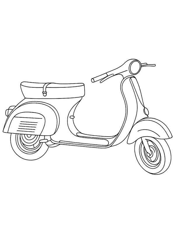 Vespa-scooter Målarbild Vespa-scooter Målarbild