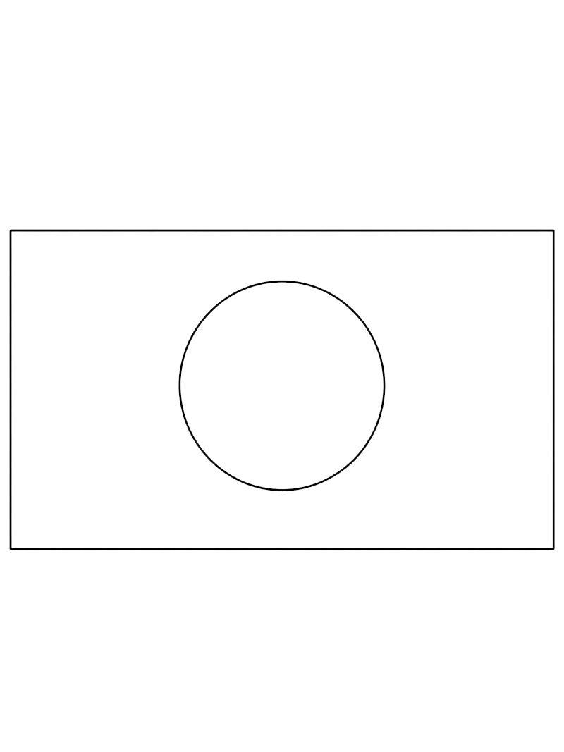 Japans flagga Målarbild