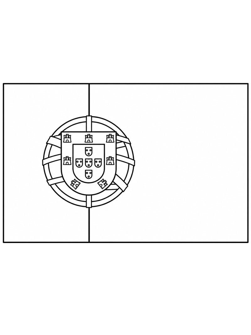 Portugals Flagga Målarbild