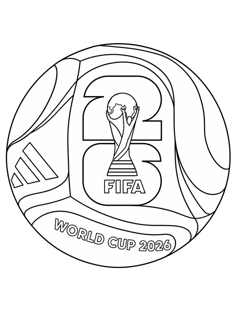 Fotboll FIFA VM 2026 Målarbild