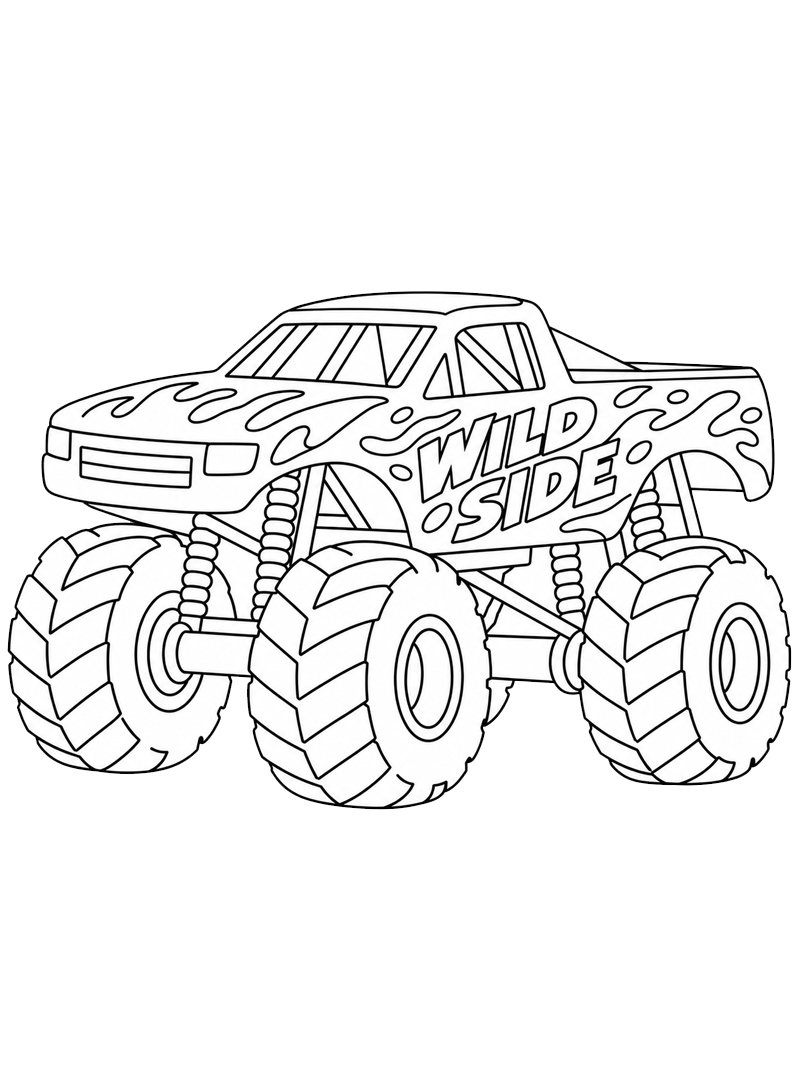 Wild Side Monster truck Målarbild
