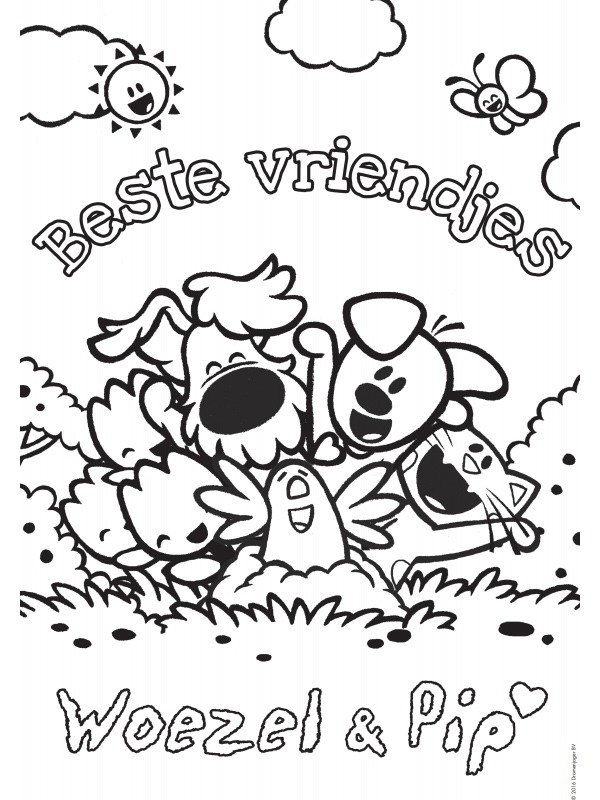 Woozle och Pip bästa vänner Målarbild Woozle och Pip bästa vänner Målarbild