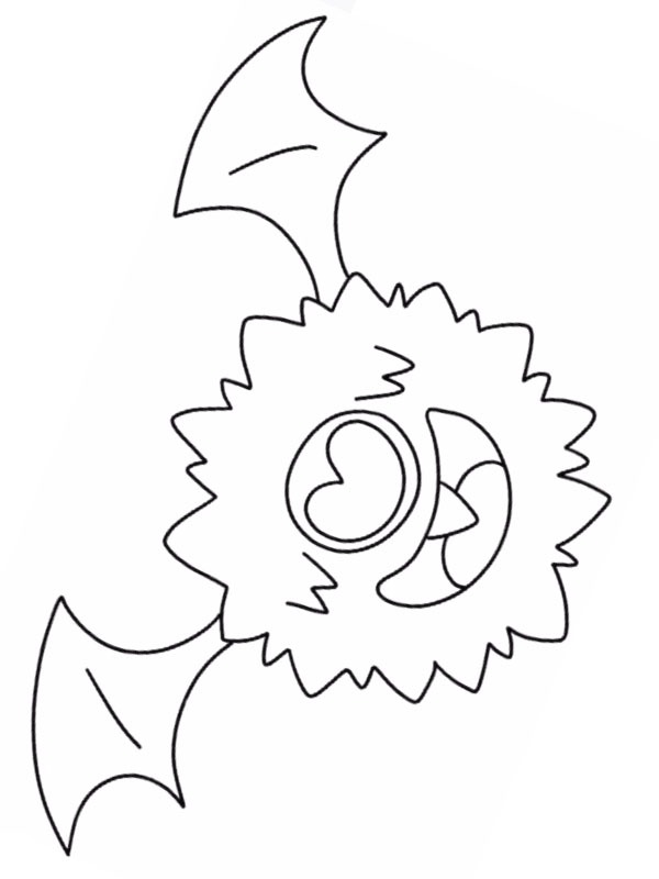 Woobat (Pokémon) Målarbild Woobat (Pokémon) Målarbild