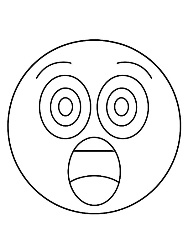 Wow-emoji Målarbild