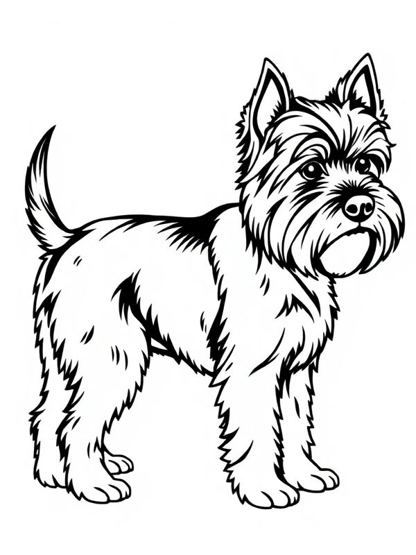 Yorkshireterrier Målarbild Yorkshireterrier Målarbild