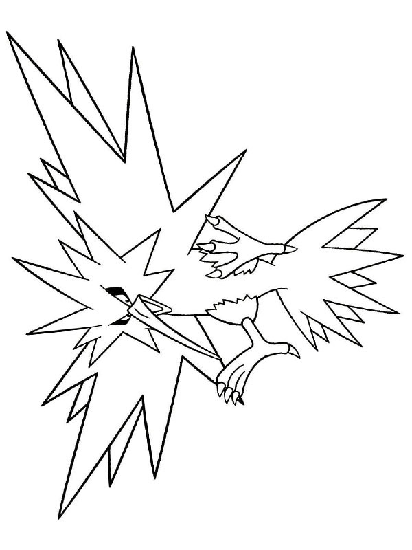 Zapdos (Pokémon) Målarbild