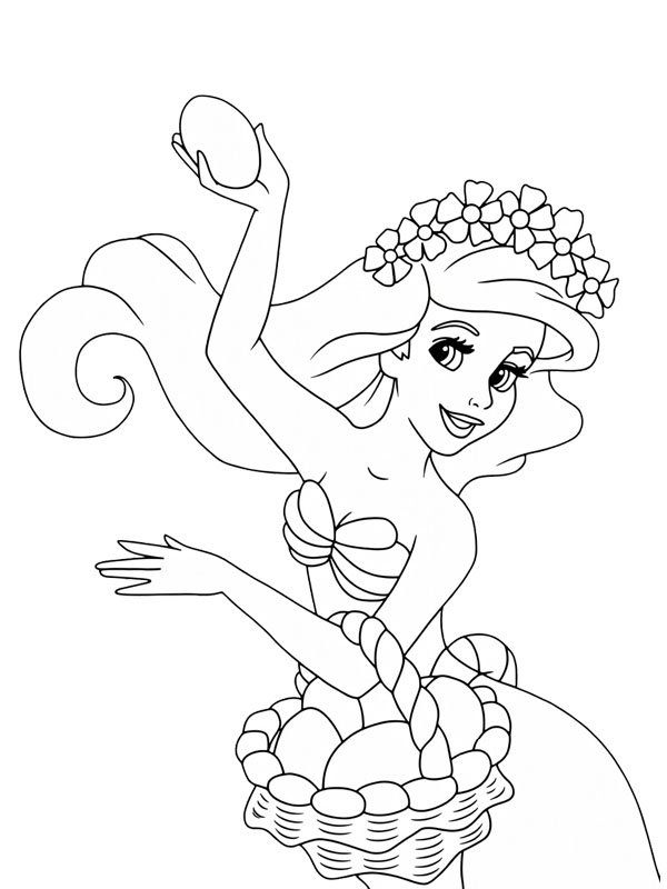 Sj&ouml;jungfrun Ariel med p&aring;sk&auml;gg Målarbild