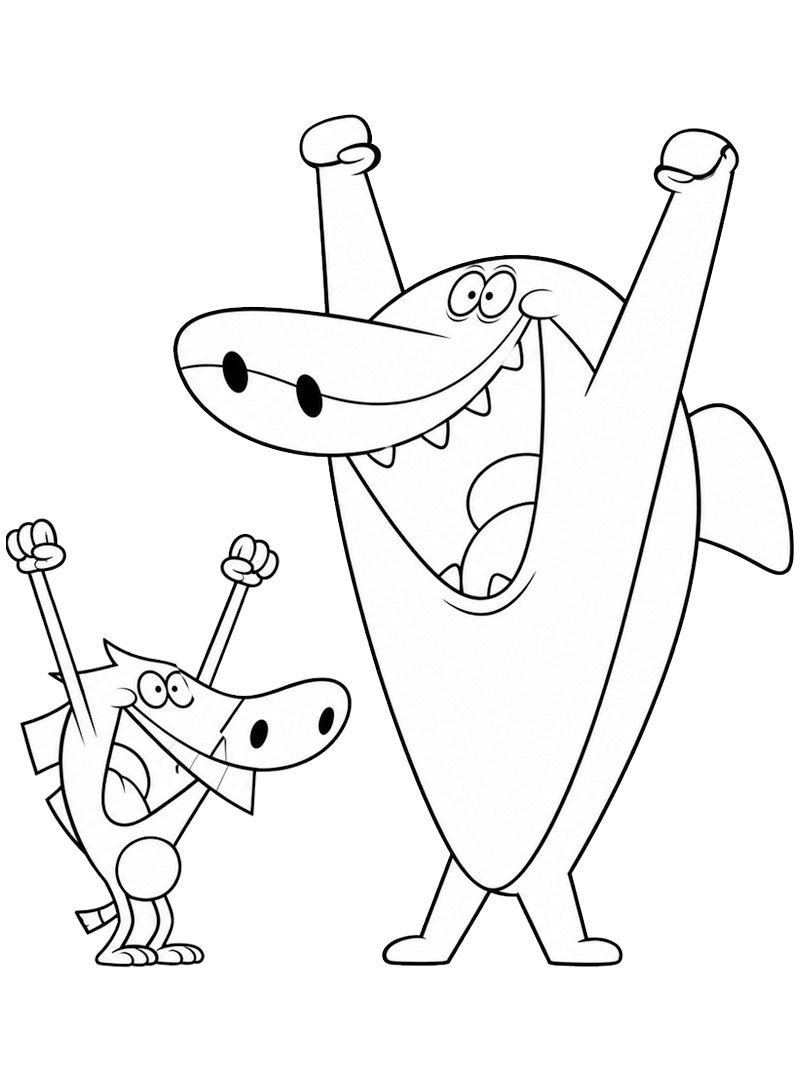 Zig och Sharko Målarbild
