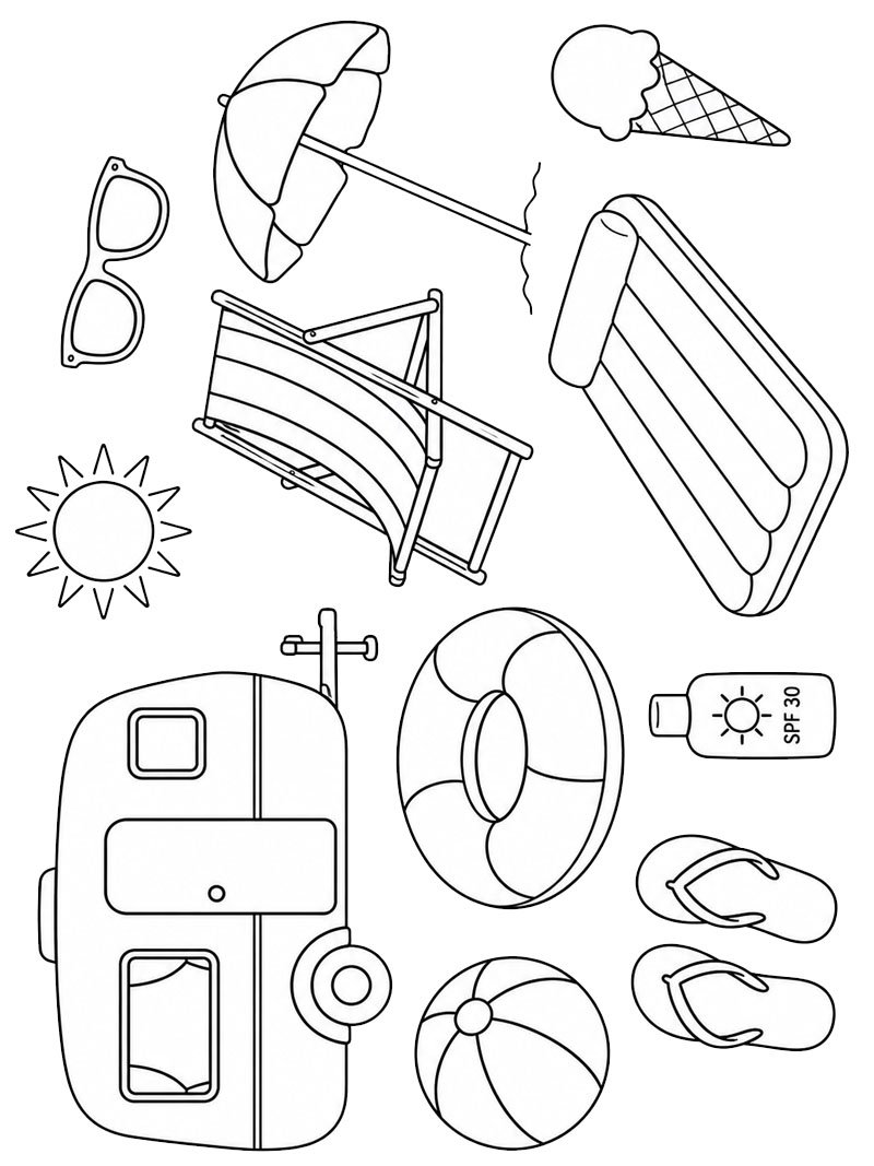 Sommarsaker Målarbild